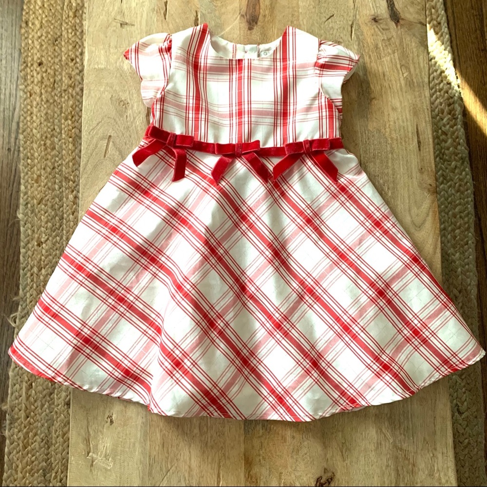 Off white and red plaid 3T George Dress Formal